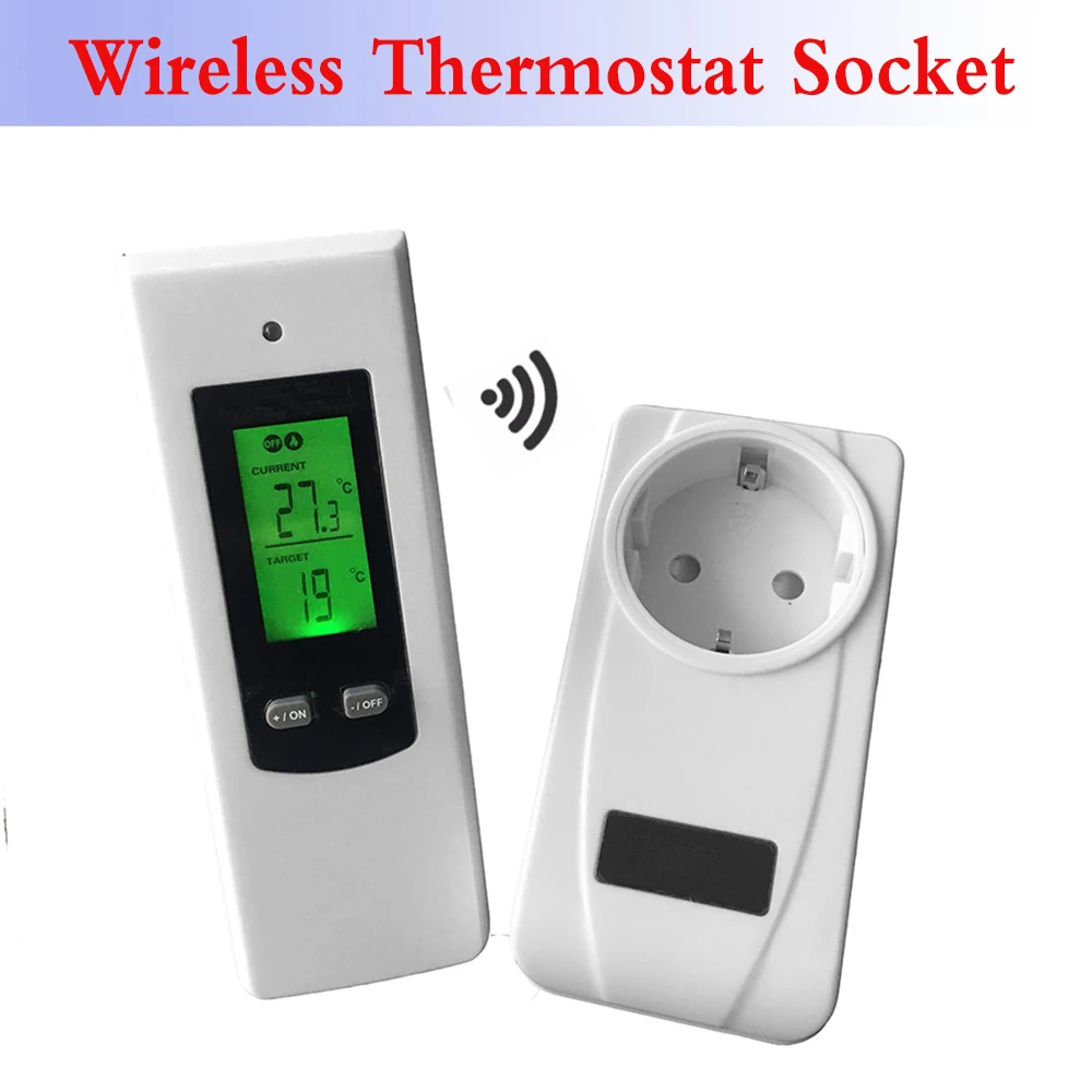 

Digital Wireless wifi Thermostat Room Temperature Controller Heating and Cooling function with Remote Control + LCD backlight