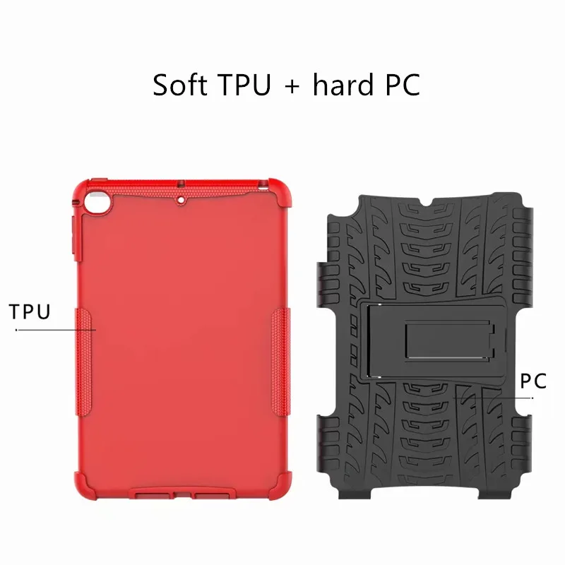 Детский противоударный резиновый защитный чехол с откидной ножкой для Apple iPad Mini 4
