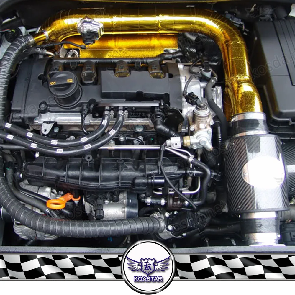 

5M Meter Racing Heat Shield Resistant Wrap Glass Fiber Intercooler Intake Pipe Wrap Heat Protection Tape Barrier Gold