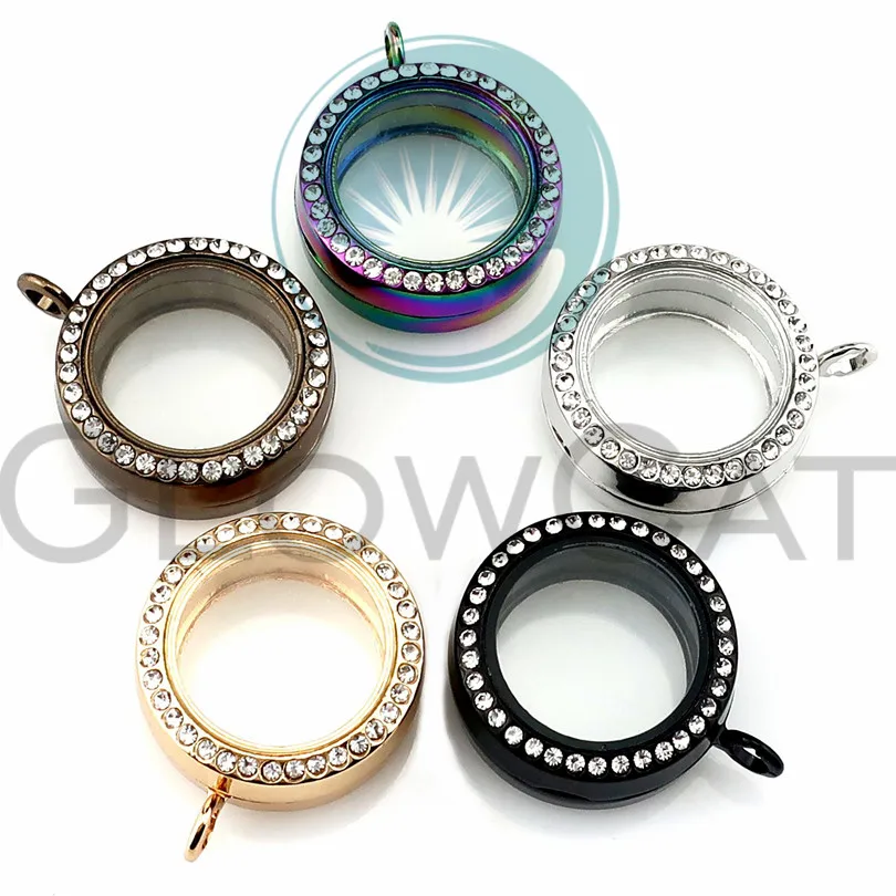 

Shiny Floating Crystal Pearl Pendant Glass Locket Pearl Cage Pendant for 8mm/10mm pearl (Mixed color)
