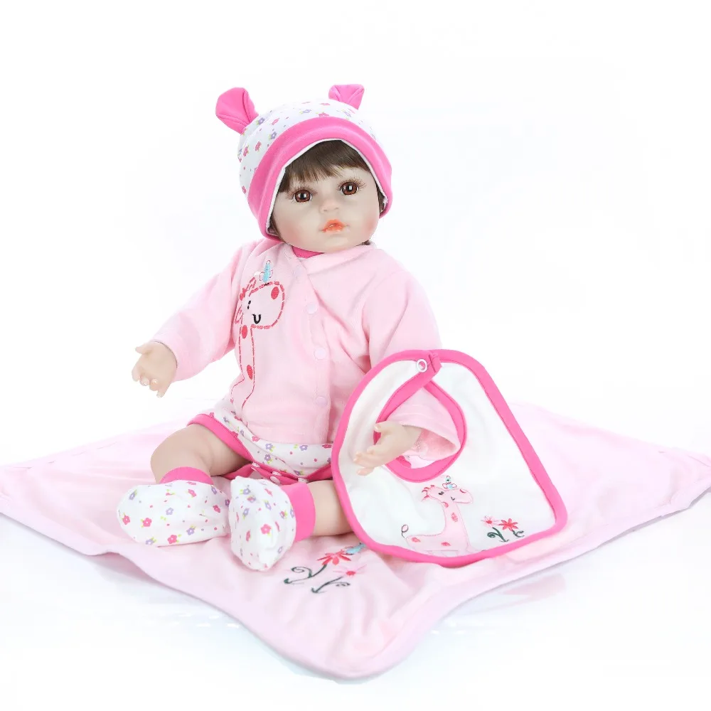 

DollMai Bebes Reborn Dolls de Silicone Girl Doll 48cm adorable bebe Doll reborn Toys For Girls boneca child Best Gifts toys