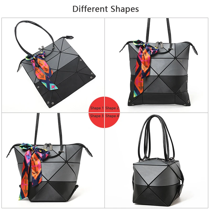 Nevenka Women Luminous Handbag Leather Shoulder Bag Women Geometric Handbags 2018 Large Tote Bag for Women Leather Crossbody Bag07