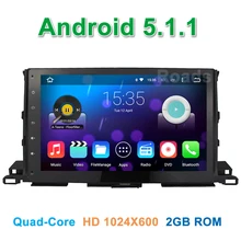 10.1″ Quad core Android 5.1.1 Car DVD Player for Toyota Highlander 2015 with Radio BT WiFi Mirror-link GPS Navigation