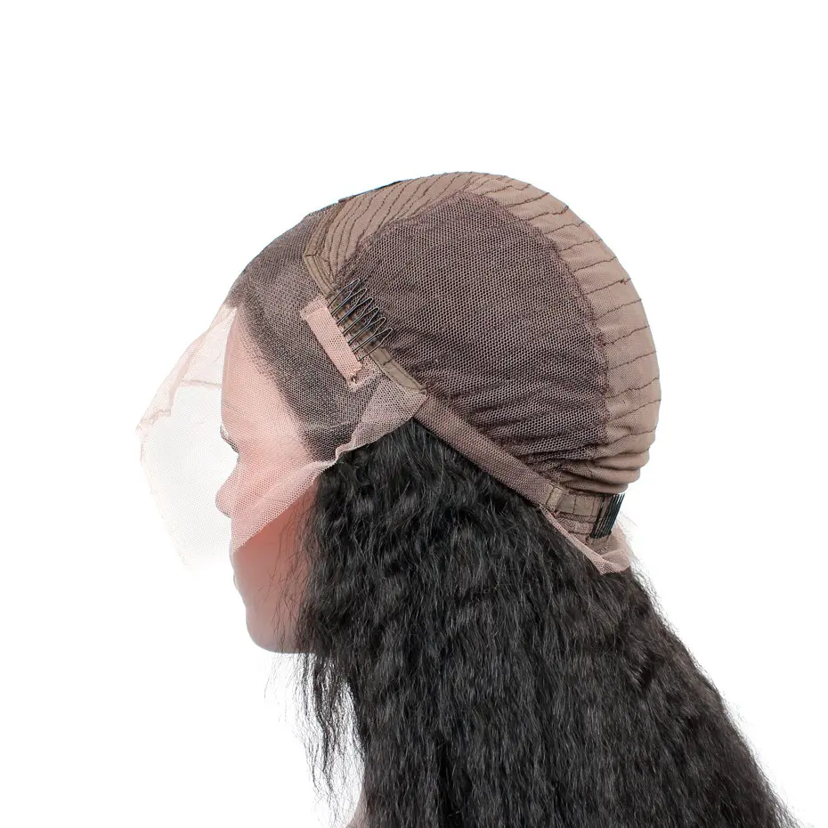 Stema курчавые прямые парики на шнурках 13x4 150% плотность бразильские волосы на кружеве al парики предварительно сорванные Человеческие волосы