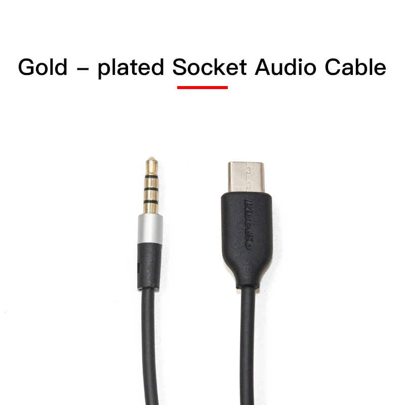 Аудиокабель Bluedio Type C 3 5 мм для bluetooth наушников USB AUX с микрофоном TM TMS T4 T4S T5 T5S T6 T6S