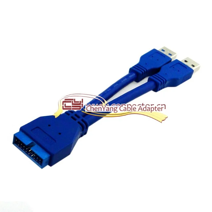 CY 2 Порты USB 3 0 мужчина к 20pin Header с внутреннего на внешний кабель-удлинитель м |