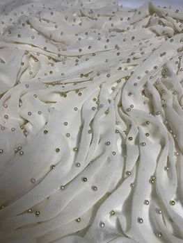 

embroiderd lace fabric yaking-10.1417 with sequins beautiful Nigerian sequins lace fabric for party dress