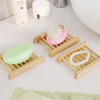 

Natural Wood Soap Tray Holder Dish Storage Bath Shower Plate Home Bathroom Wash 2018 Hot Soap Holder Organizer