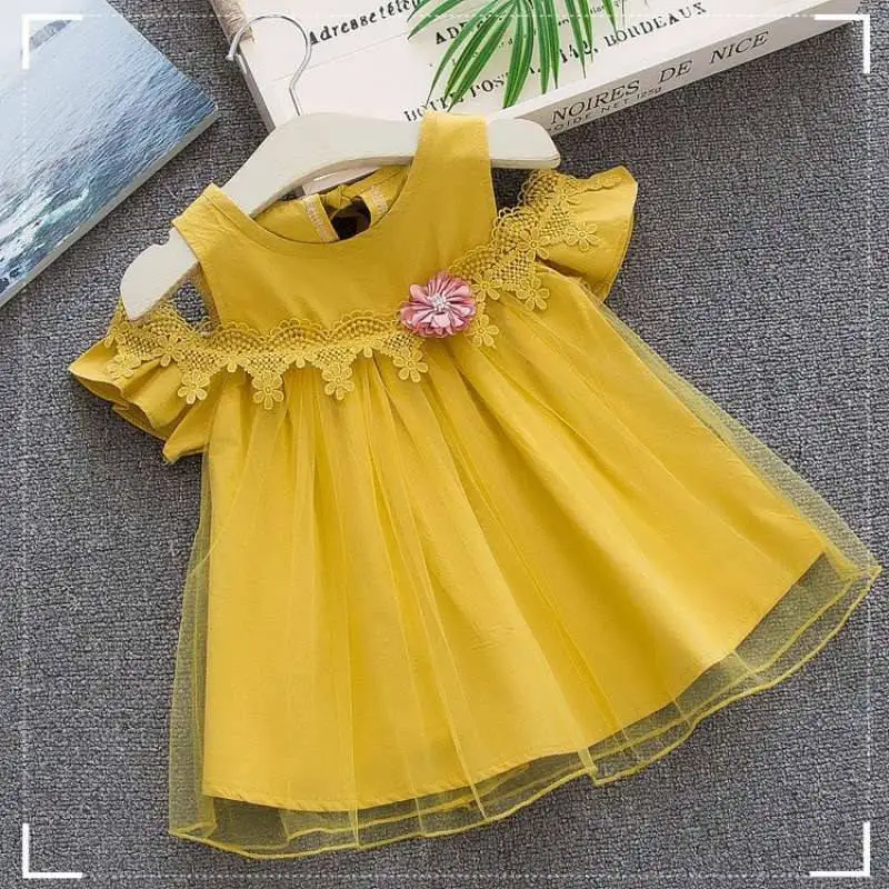 Baby Summer Clothes Girl Dress 2019 New Baby Dresses Flower Birthday Dress Newborn Cotton Mesh Dresses Kids Girl Clothes