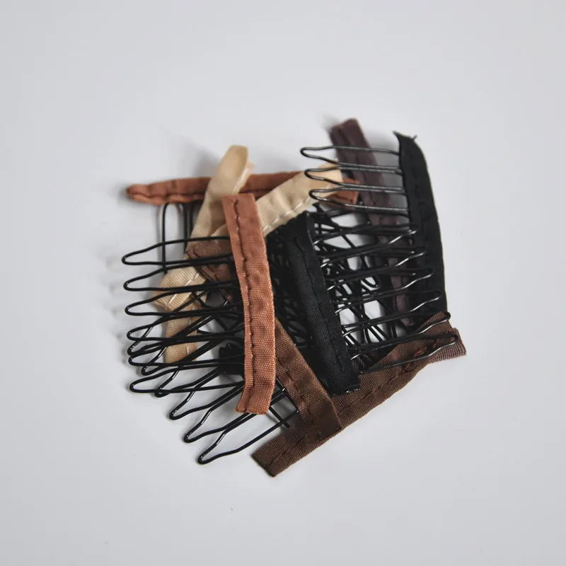 

30pcs/lot Stainless Steel Wig Combs For Wig Caps Wig Clips For Hair Extensions Best Clips For Wigs Big 6 Theeth