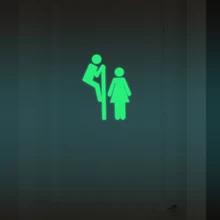 Luminous Toilet Entrance Sign Toilet Wall Stickers For WC Door Toilette Glow in the Dark Wallpaper Home Decor DIY Wall Decals