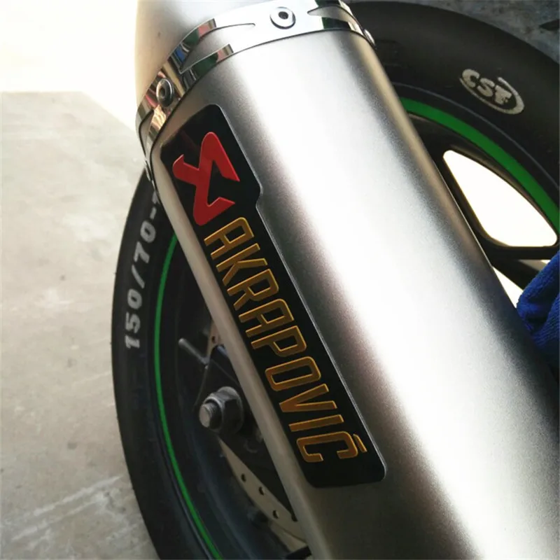 3D термостойкие алюминиевые мотоциклетные выхлопные трубы металлическая наклейка Yoshimura стрелка AKRAPOVIC наклейка для Yamaha Kawasaki BMW Honda