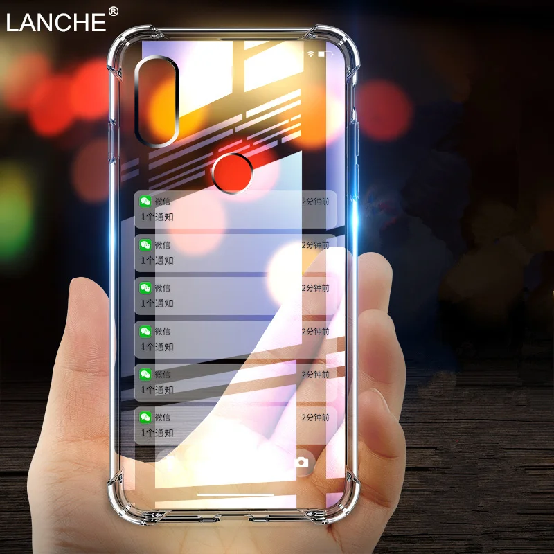 

LANCHE Anti knock Transparent Phone Case For Xiaomi Redmi Note 5 Note 7 K20 Pro Redmi 5 Plus Case Soft Clear Silicon Phone Cover
