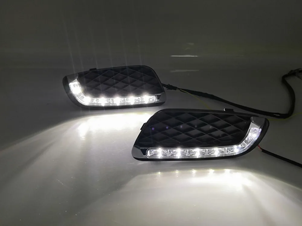 Best Osmrk led drl daytime running light for Mercedes-benz smart fortwo 2008-2011 with Dynamic moving yellow turn signal 3