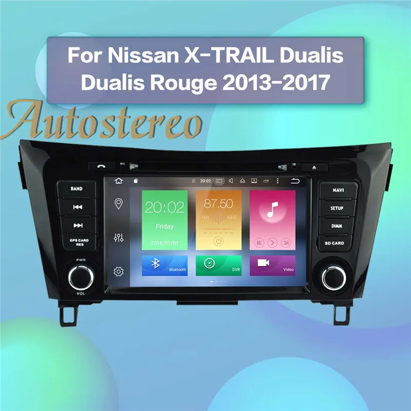 Discount Autostereo Android 9.0 Car DVD Player GPS navigation For Nissan X-TRAIL Qashqai Dualis Rouge 2013+ head unit radio tape recorder 9