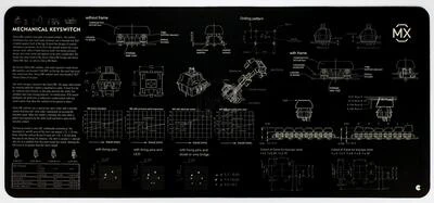 [HFSECURITY] механический коврик для мыши Cherry MX с переключателем для разборки и анализа изображения 900*400*4 коврик для игровой мыши большого размера - Цвет: Black Gold