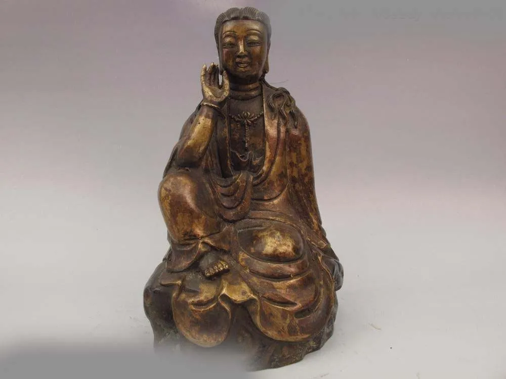 

9 Tibet Buddhist Copper Bronze Guan Yin Kwan-yin Boddhisattva goddess Statue SD 506