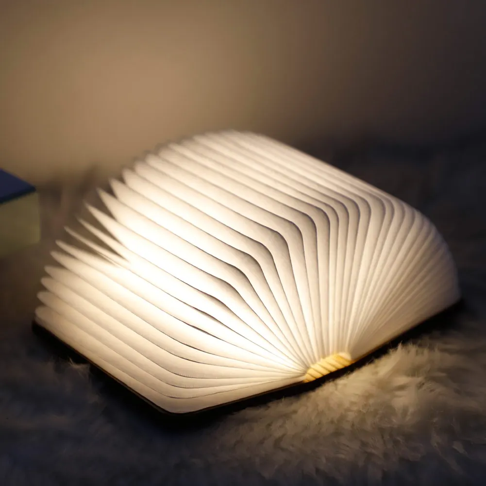 Mini Origami Book Lamp Folding USB Charging LED Night Lights Bedroom Decor Light New Sale Book Lamp for Kids