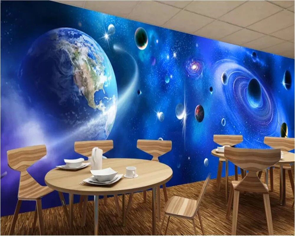 beibehang Custom wallpaper 3D mural HD universe starry wall background living room bedroom papers home decor | Обустройство дома