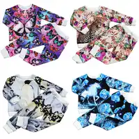 girl set Peacock Butterfly Kids Clothing baby clothing set Children's set Fashion Clothes baby Sets children clothing