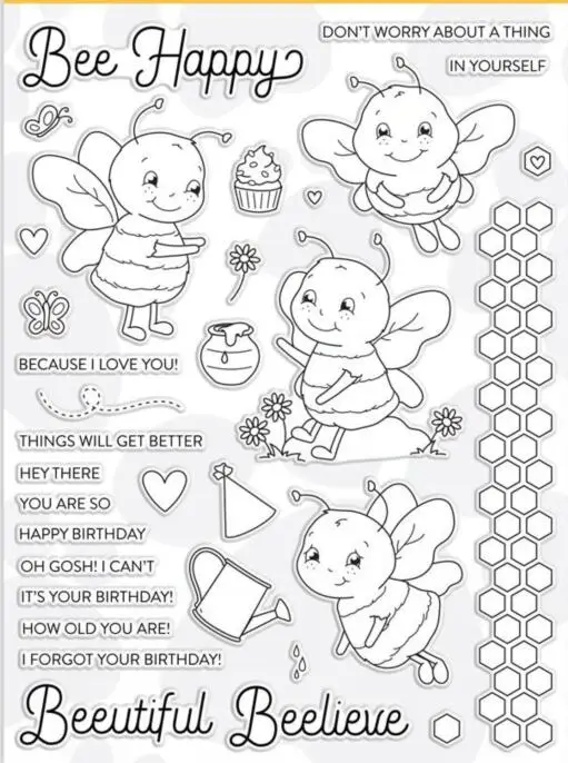 

Happy bee clear Stamp Transparent seal for DIY scrapbooking/Card Making c523