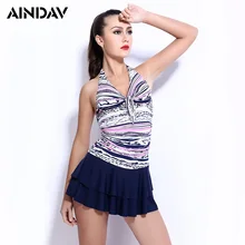 Новинка! Для женщин юбка Стиль Одна деталь купальника с горизонтальными полосками узор стеганые плиссированые юбки купальник X40