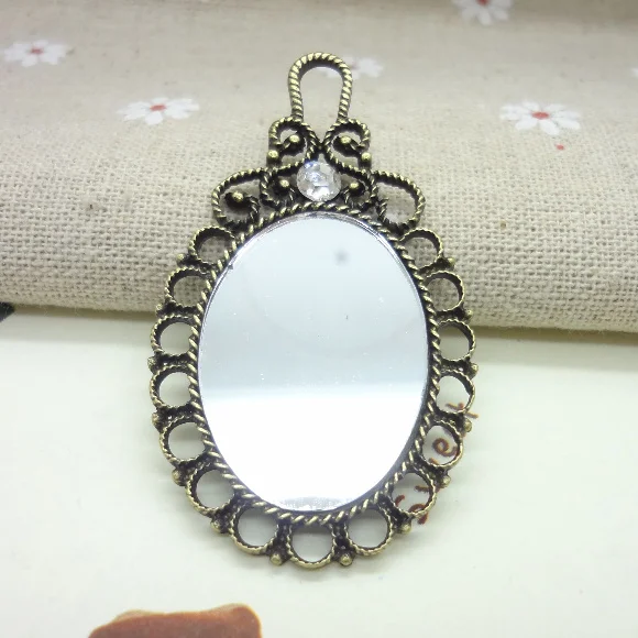 

15 шт. подвески, зеркальный кулон, античная бронза, цинковый сплав, подходит для браслета, ожерелья, «сделай сам», металлическая фурнитура для ювелирных изделий