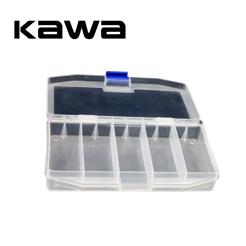 

Kawa Fishing Box One Sided 5 Compartments,High Strength Transparent Visible Plastic Box, Set of Lure Baits With Tackle Box