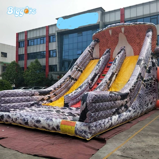 ใหม่มาถึง Snake Theme Inflatable Bounce House ปราสาทกระโดดสไลด์เครื่องเป่าลม