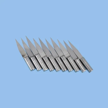 

10pcs/lot CNC Milling Cutter Carbide Router Bit Tools 6MM Shank Diameter Flat Bottom End Mills V Shape Cutter For Milling Motor