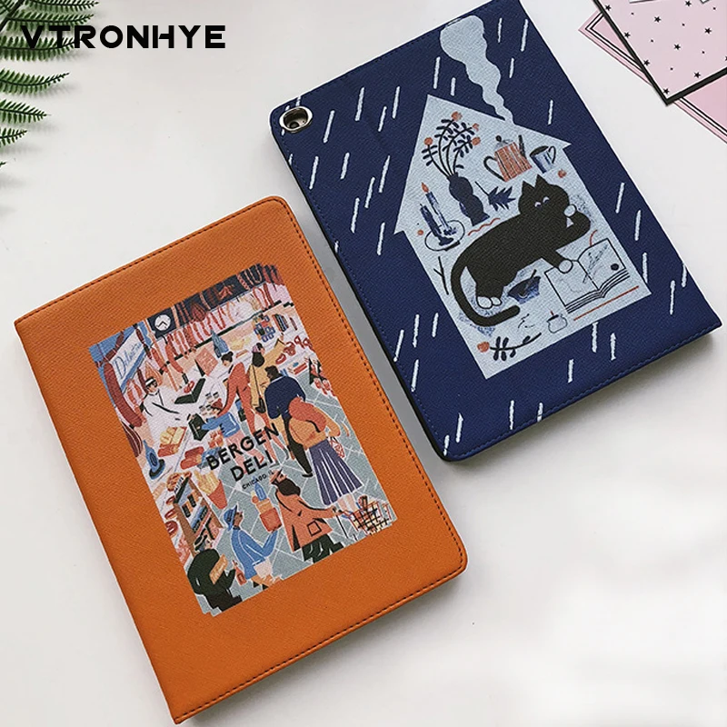 

Cute Cartoon Tablet Cases for iPad pro 10.5'' Cover Auto Wake up/Sleep Ultra Slim Smart PU Case fundas for New IPad pro 11 Inch