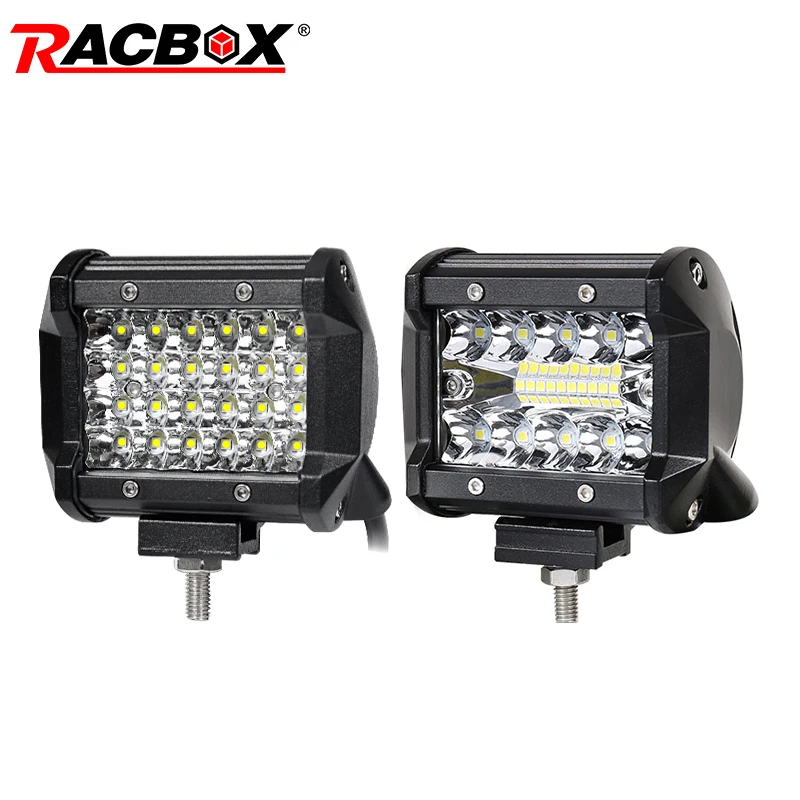

LED Work lights Headlight 4 inch Bar Flood Spot Combo Beam Motorbike Extra Work Lamp Headlamp 12V 24V for JEEP Truck ATV UTV UAZ