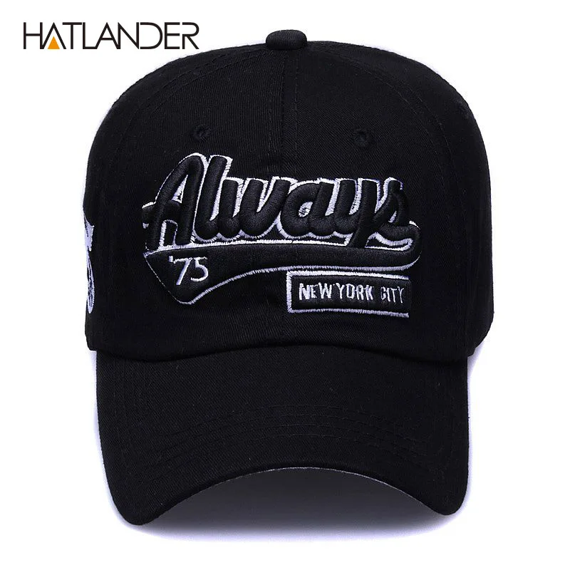 

[HATLANDER]Vintage 6panels cotton baseball caps women snapback casquette curved dad hat sun cap embroidery letter sports hats