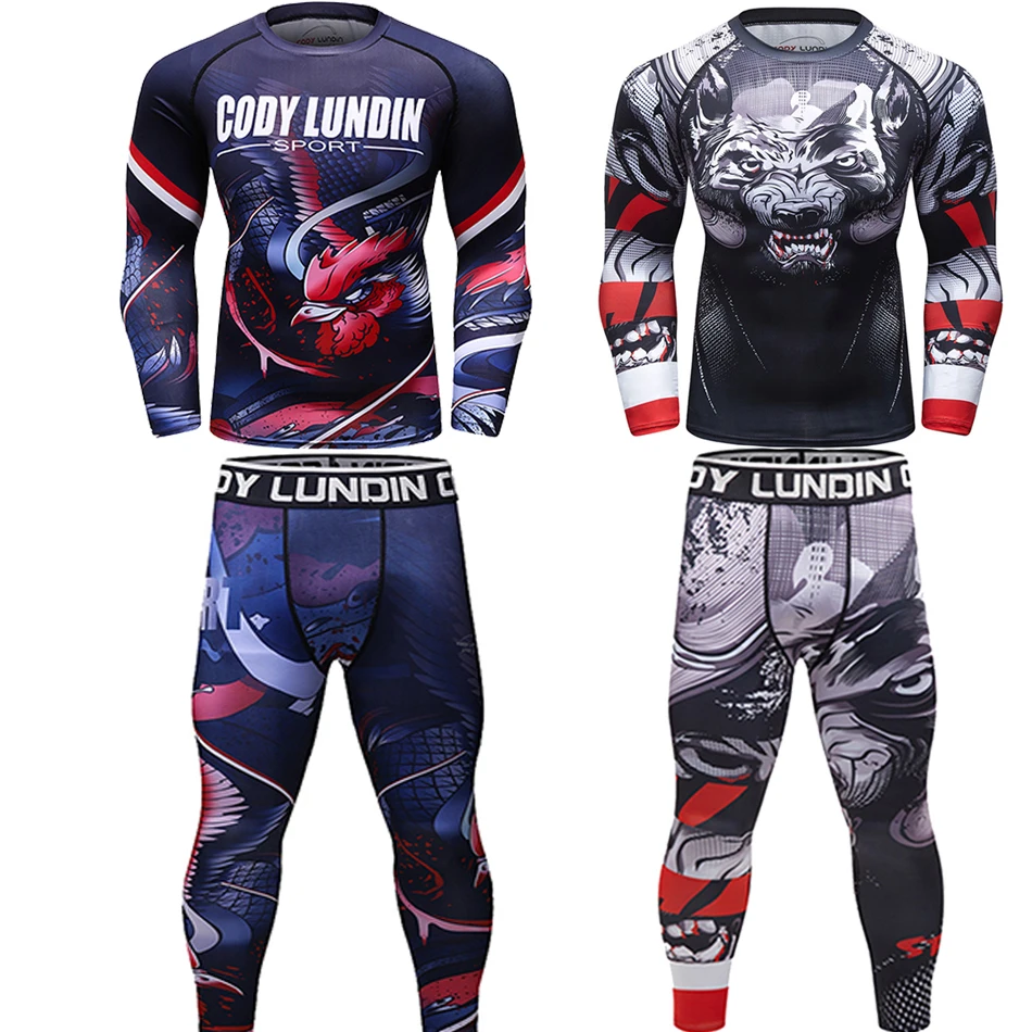 

Mma Rashguard Bjj Men T-shirt Muay thai Shorts Breathable MMA Rashguard Boxing Jerseys GI jiu jitsu Kickboxing Pants Sport Suits
