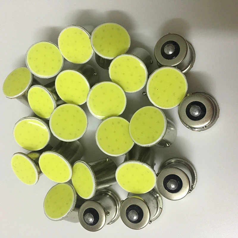 Светодиодный фонарь COB 100x1156 BA15S P21W 1157 Bay15d P21/5 Вт 12 чипов лампа для заднего хода
