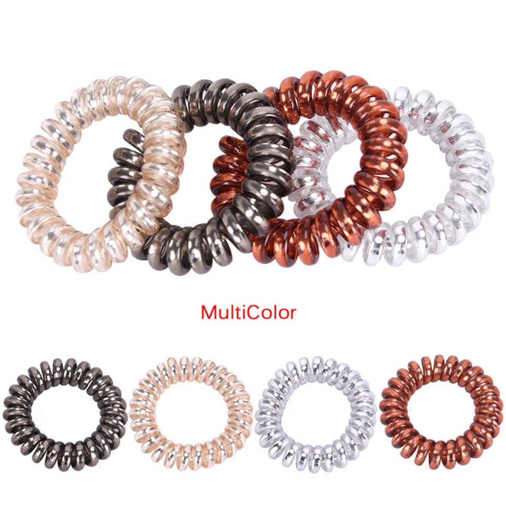 Buy Elastic Hair Bands All match Metal Color Telephone