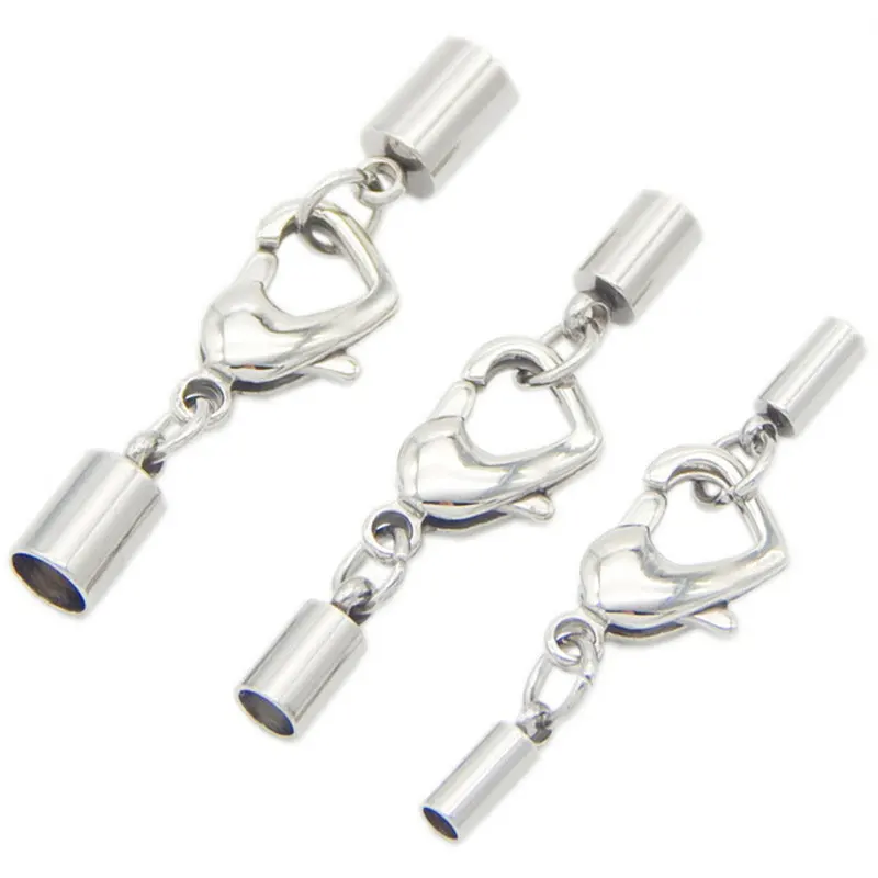 5 комплектов кожаный браслет Цепочки и ожерелья сердце омара застежками Крючки Dia