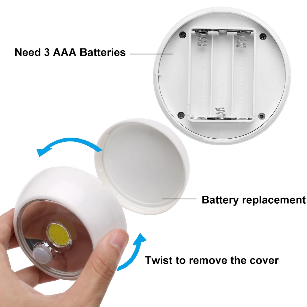 Coquimbo COB светодиодный датчик движения Ночной свет 360 градусов вращающийся Магнитная батарея управляемый умный датчик Прихожая ночник