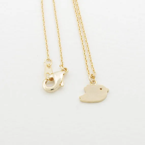 2014-Fashion-18k-Gold-Silver-Little-Sparrow-Necklace-Free-Shipping (2)