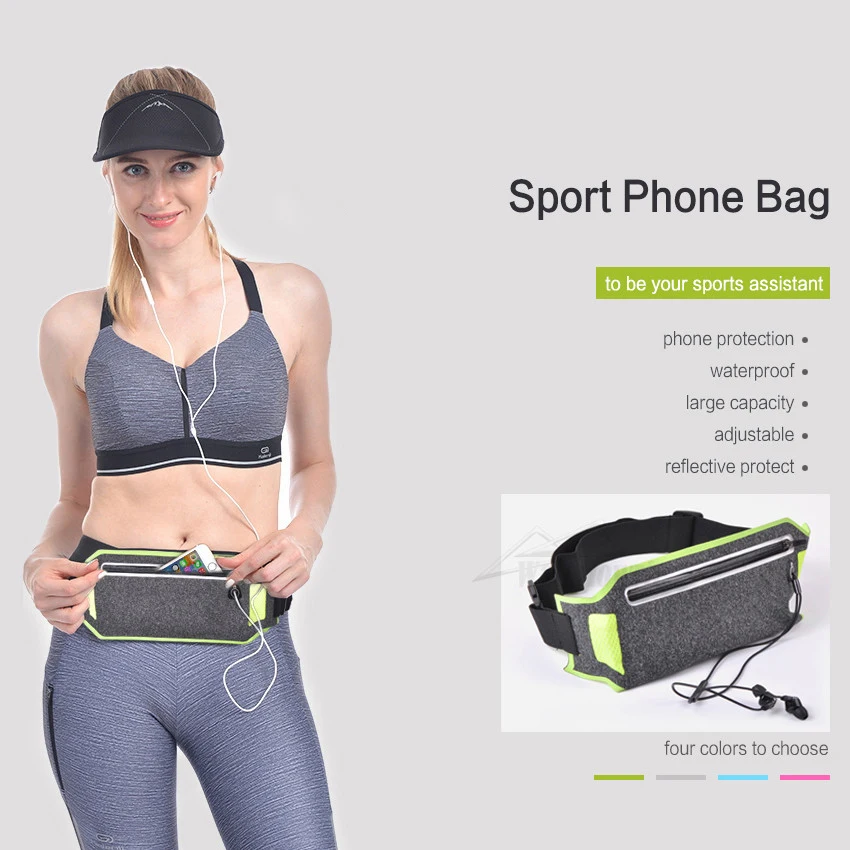 Поясная Сумка для бега, открытый спортивный мобильный чехол для телефона, водонепроницаемая Защитная сумка для iPhone 5, 6, 7, 8/Plus, X, XR, XS, ремень для бега в тренажерном зале