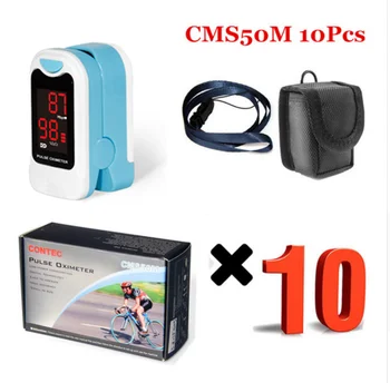 

10 pcs wholesales CMS50M Finger Pulse Oximeter Portable Heart Rate SPO2 Monitor Blood Oxygen Meter Sensor,CONTEC