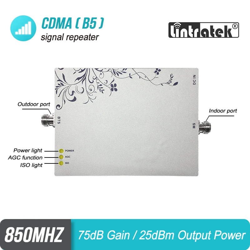 Powerful 75dB Gain 2G CDMA 850MHz Cellphone Signal Booster MGC GSM UMTS 850 Repeater Amplifier Repetidor Cellular (Band 5) #34