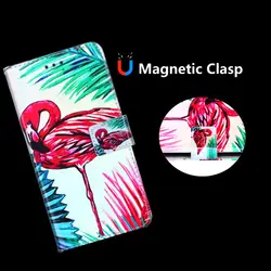 Горячая Blue Ray Фламинго рисунком Кожаный чехол для плеера Apple Ipod Touch 5 6 Мода цветной рисунок бумажник слоты для карт чехол для телефона с