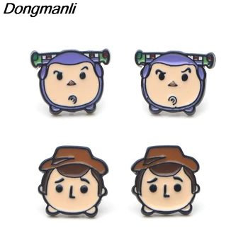 

P3706 Wholesale 20pcs/lot Funny Cute Stud Earrings For Womens Enamel Stainless Steel Pierce Korea Earrings Jewelry Kids Girls