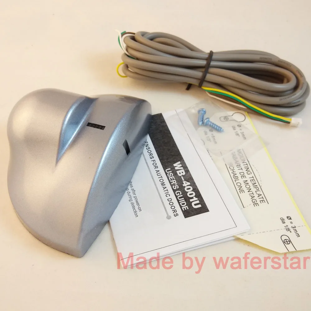 Free shipping Automatic door sensor,microwave motion sensor,radar sensor 24.125GHZ type WB-4001B Silver color