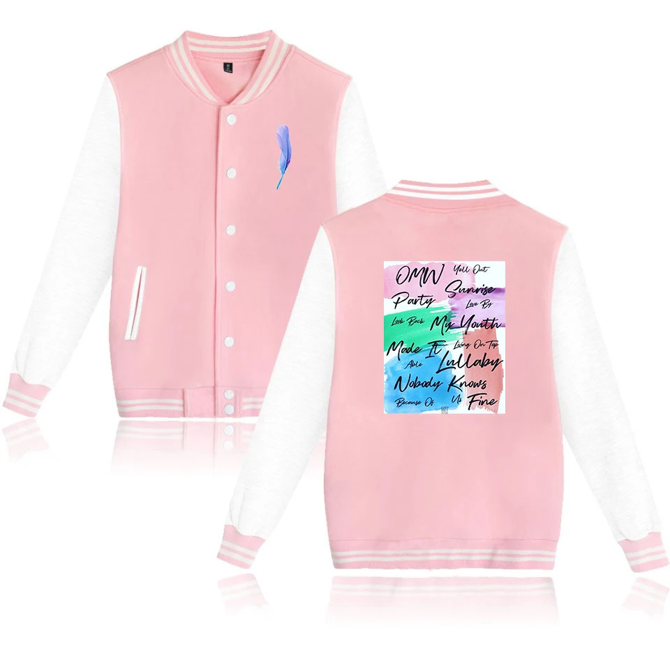 Greatest  LUCKYFRIDAYF GOT7 PRESENT YOU 2019 Baseball Jackets Pop Collage Style Long Sleeve Baseball Jackets 