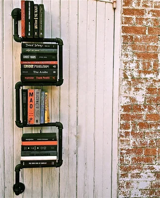 Vintage tubo di ferro libri creativo decorazione della parete del salone mensola a muro rack mensola.jpg Parete di mensole