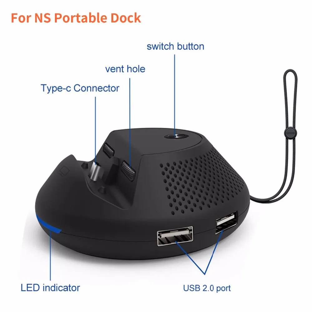 Портативная док станция для NS Switch TV Dock Nintendo игровая консоль с держателем печатной