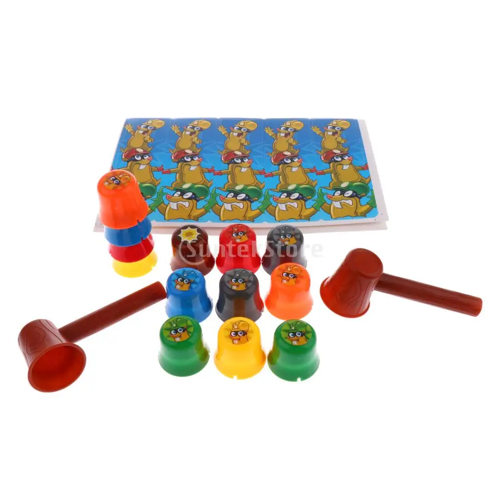 

Hammering Mole Stack Cups Board Game for Kids Intelligence Toy Gift