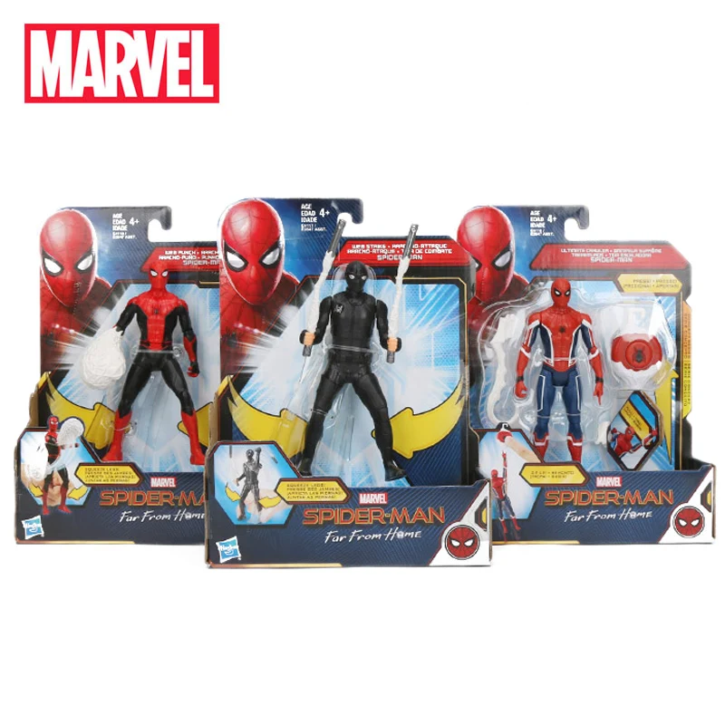 14 5 см Marvel игрушки Человек паук далеко от дома веб удар ПВХ фигурку Черный Питер